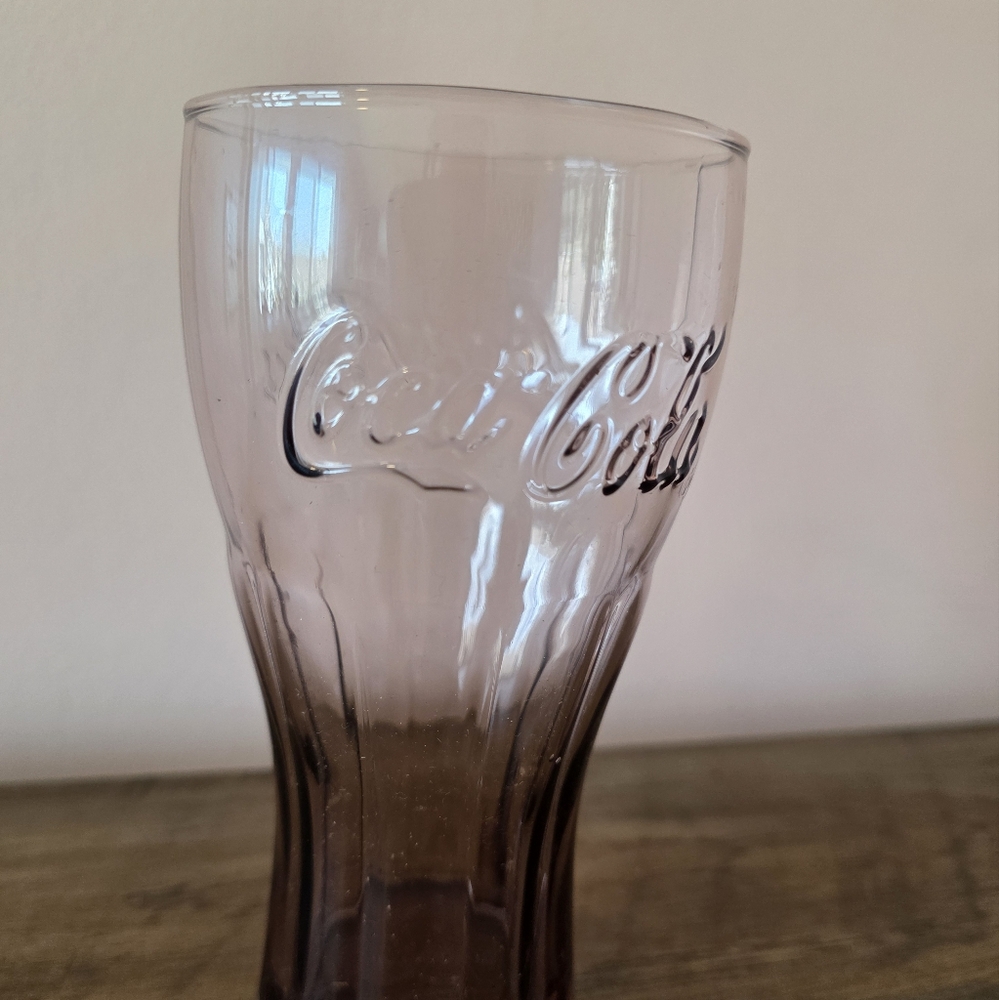 Coca-Cola Embossed Clear Glass